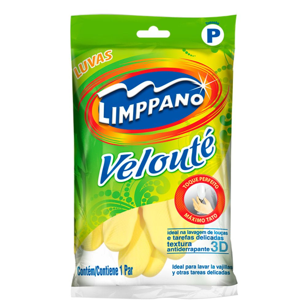 Encontraproduto.com.br - Luva Velouté Máximo Tato Limppano Pequena Com 2 Unidades