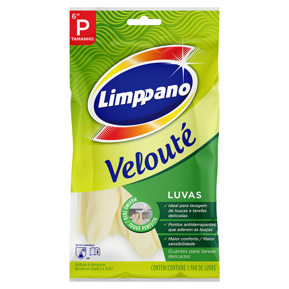 Encontraproduto.com.br - Luva Velouté Máximo Tato Limppano Pequena Com 2 Unidades