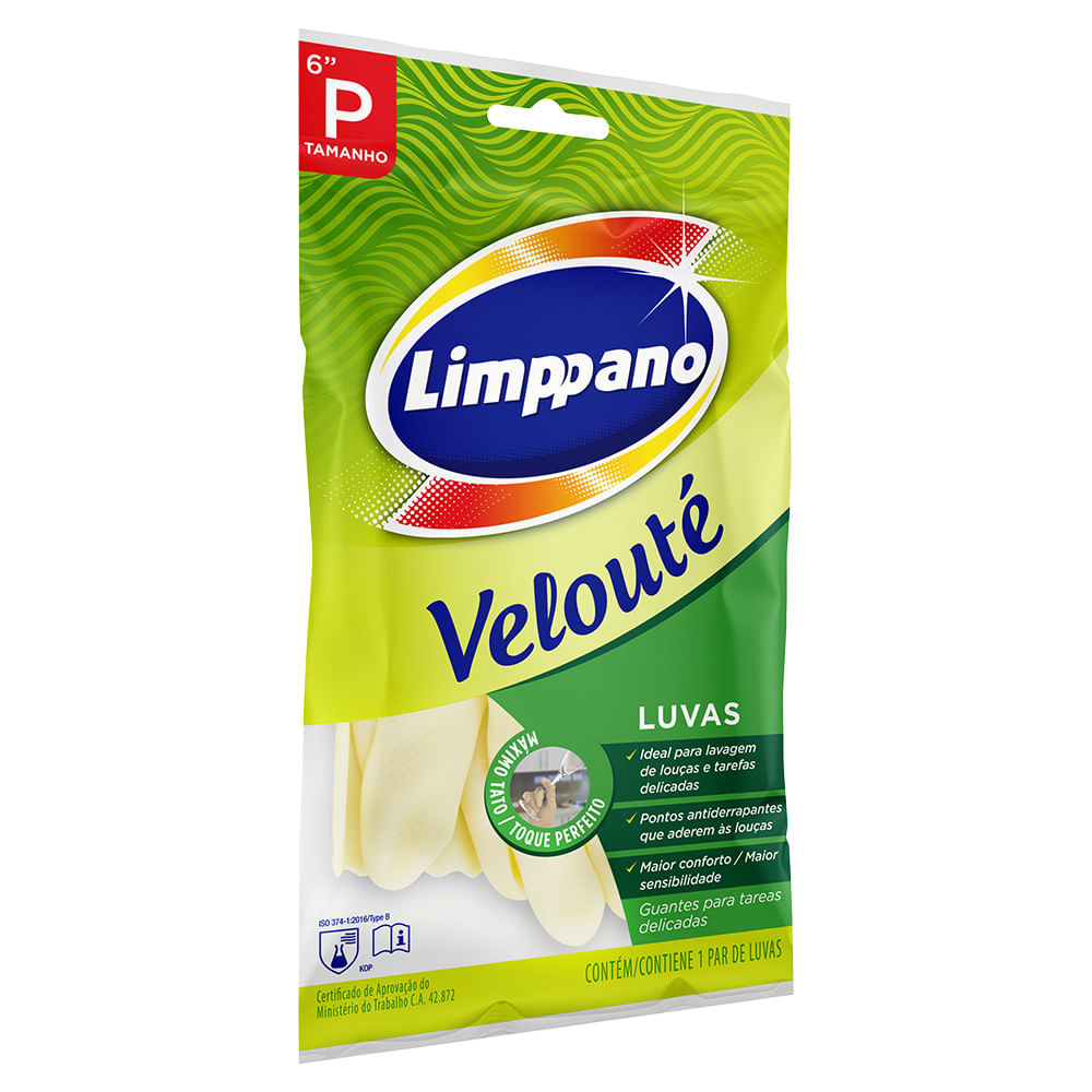 Encontraproduto.com.br - Luva Velouté Máximo Tato Limppano Pequena Com 2 Unidades