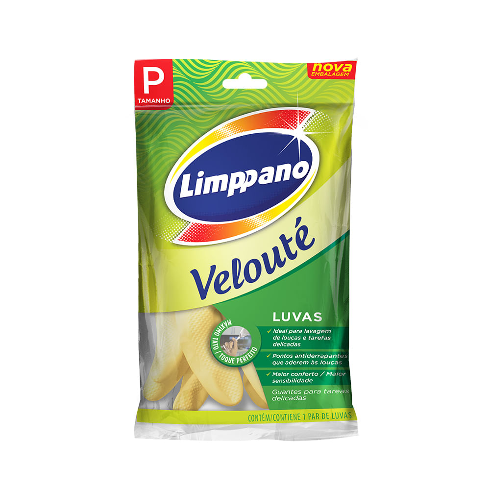 Encontraproduto.com.br - Luva Velouté Máximo Tato Limppano Pequena Com 2 Unidades