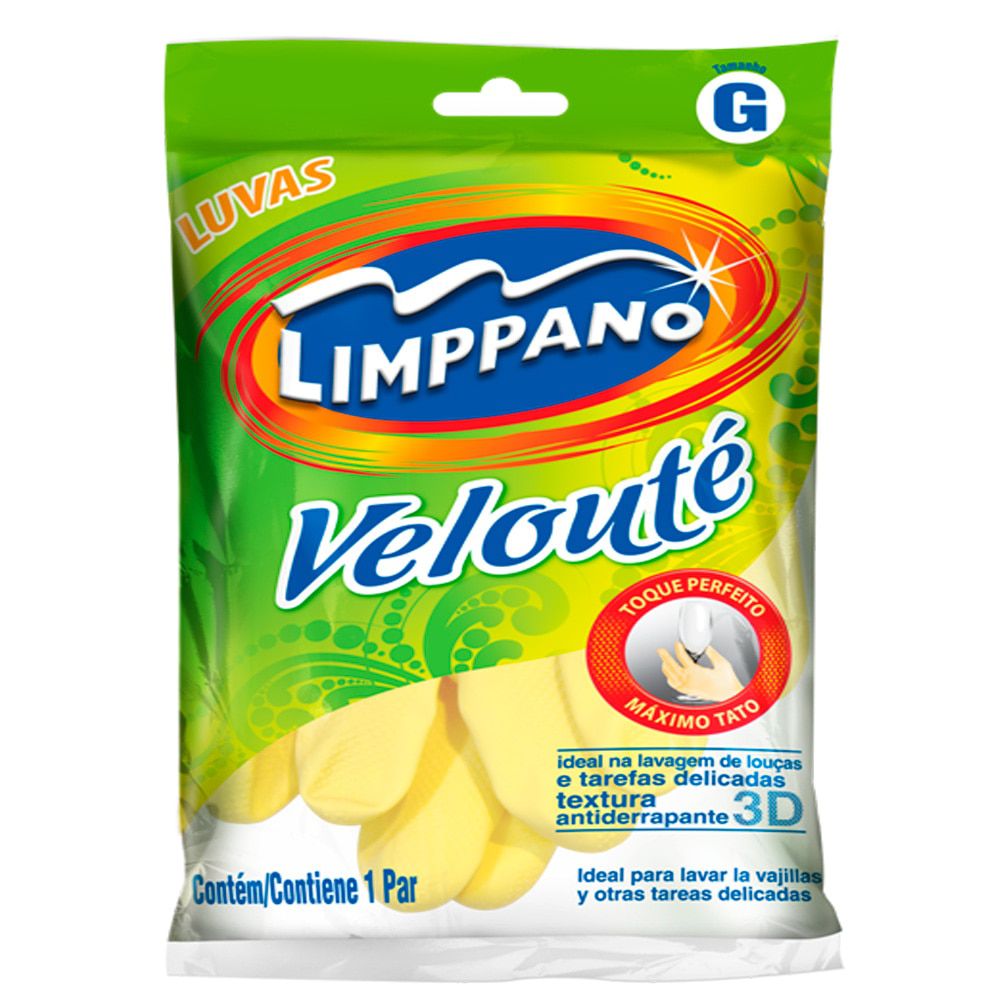 Encontraproduto.com.br - Luva Veloutê Maximo Tato Limppano Grande Com 2 Unidades
