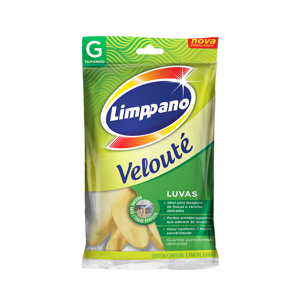Encontraproduto.com.br - Luva Veloutê Maximo Tato Limppano Grande Com 2 Unidades