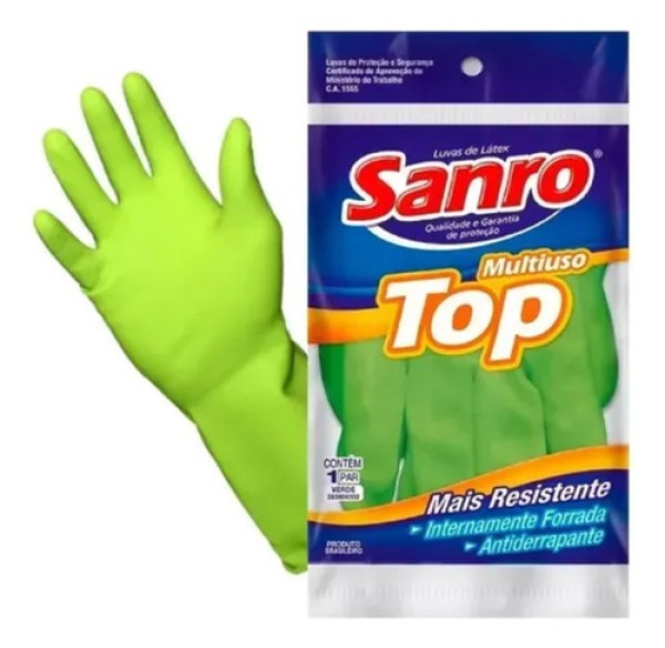 Encontraproduto.com.br - Luva de Látex Fina Multiuso Tamanho P Limppano Pacote 6 unidades
