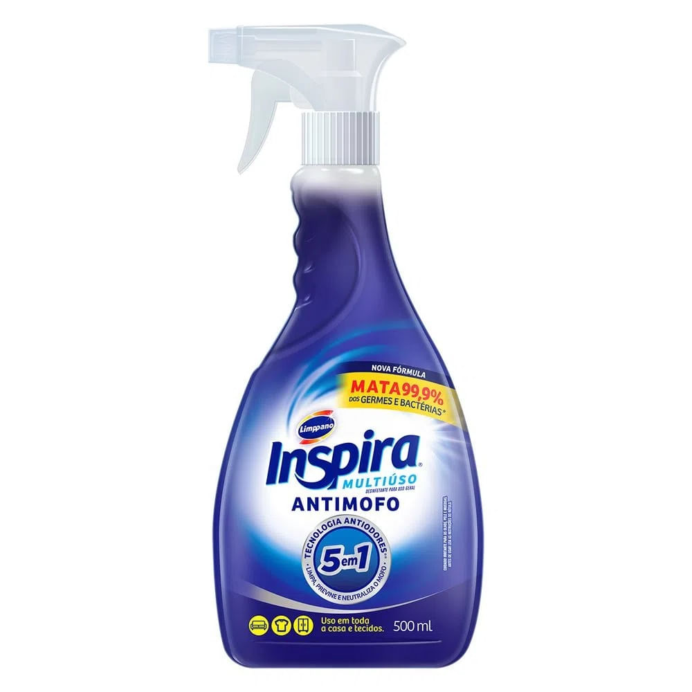 Antimofo 5 Em 1 Inspira Limppano Spray 500ml Elimina Odores