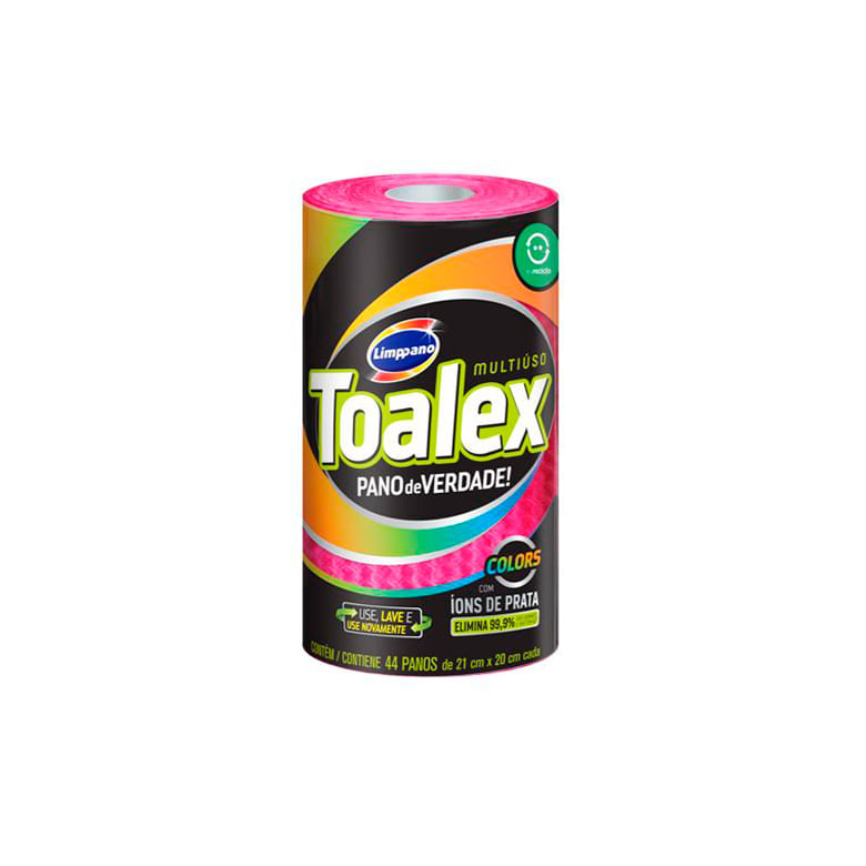 Encontraproduto.com.br - Pano Multiuso Limppano Toalex Rosa C/44