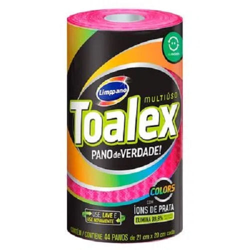 Encontraproduto.com.br - Pano Multiuso Limppano Toalex Rosa C/44