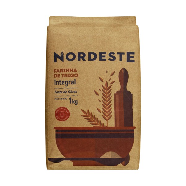 Encontraproduto.com.br - Farinha de Trigo Nordeste Integral Pacote com 1kg