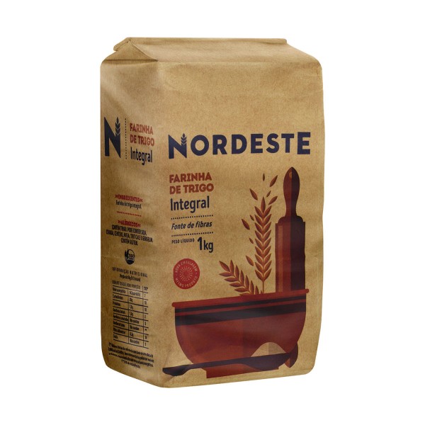 Encontraproduto.com.br - Farinha de Trigo Nordeste Integral Pacote com 1kg