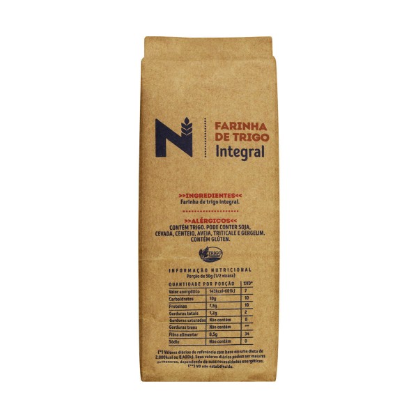 Encontraproduto.com.br - Farinha de Trigo Nordeste Integral Pacote com 1kg