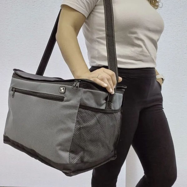 Encontraproduto.com.br - Bolsa Térmica com Alça 12 L Cinza Tropical - Soprano