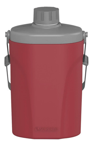 Encontraproduto.com.br - Cantil Isotérmico 1 L Vermelho Safari - Soprano