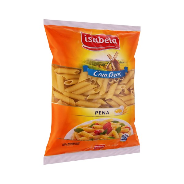 Encontraproduto.com.br - Macarrão de Sêmola com Ovos Penne Isabela Pacote 500g