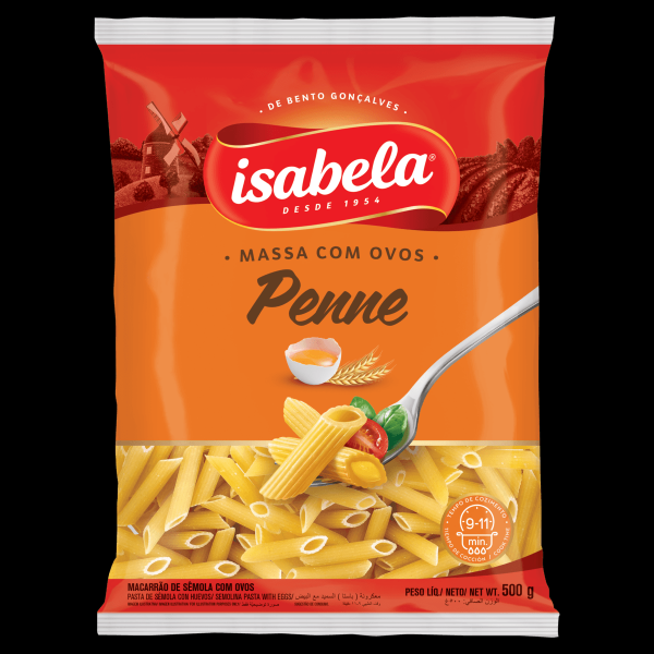 Encontraproduto.com.br - Macarrão de Sêmola com Ovos Penne Isabela Pacote 500g