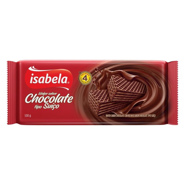 Encontraproduto.com.br - Wafer Isabela Sabor Chocolate Suíço 100g