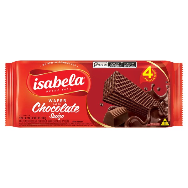Encontraproduto.com.br - Wafer Isabela Sabor Chocolate Suíço 100g