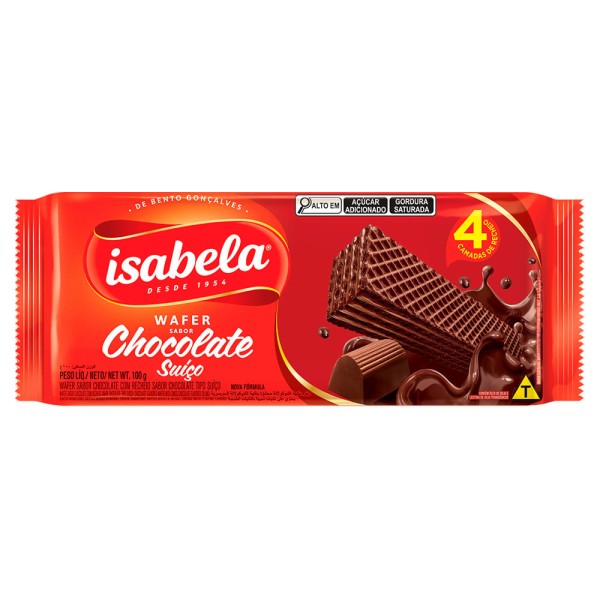 Encontraproduto.com.br - Wafer Isabela Sabor Chocolate Suíço 100g