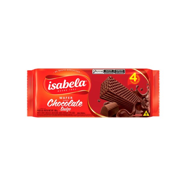 Encontraproduto.com.br - Wafer Isabela Sabor Chocolate Suíço 100g