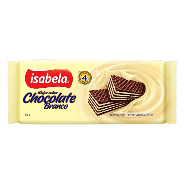 Encontraproduto.com.br - Wafer Isabela Sabor Chocolate Branco 100g