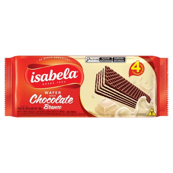 Encontraproduto.com.br - Wafer Isabela Sabor Chocolate Branco 100g