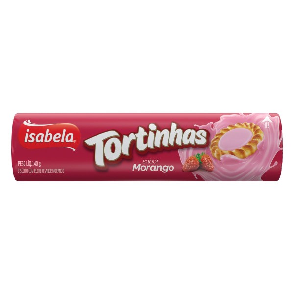 Encontraproduto.com.br - Biscoito Recheado Isabela Tortinhas Morango 140g