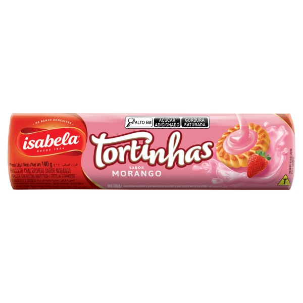 Encontraproduto.com.br - Biscoito Recheado Isabela Tortinhas Morango 140g