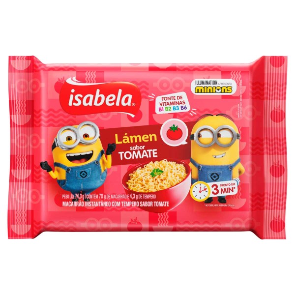 Encontraproduto.com.br - Macarrão Instantâneo Tomate Lámen Isabela 74,3g
