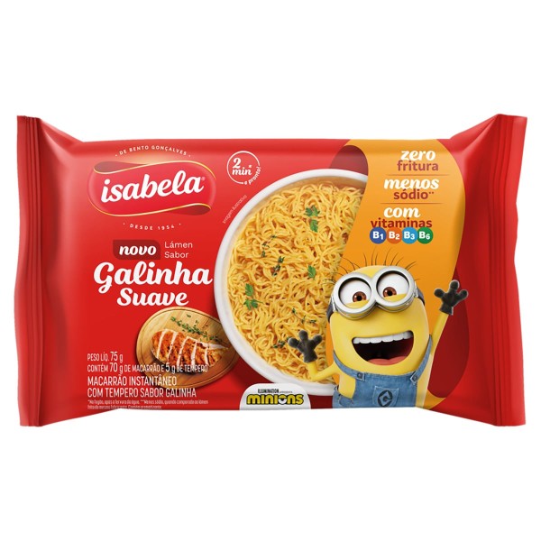 Encontraproduto.com.br - Macarrão ISABELA Instantâneo Galinha Suave 75g