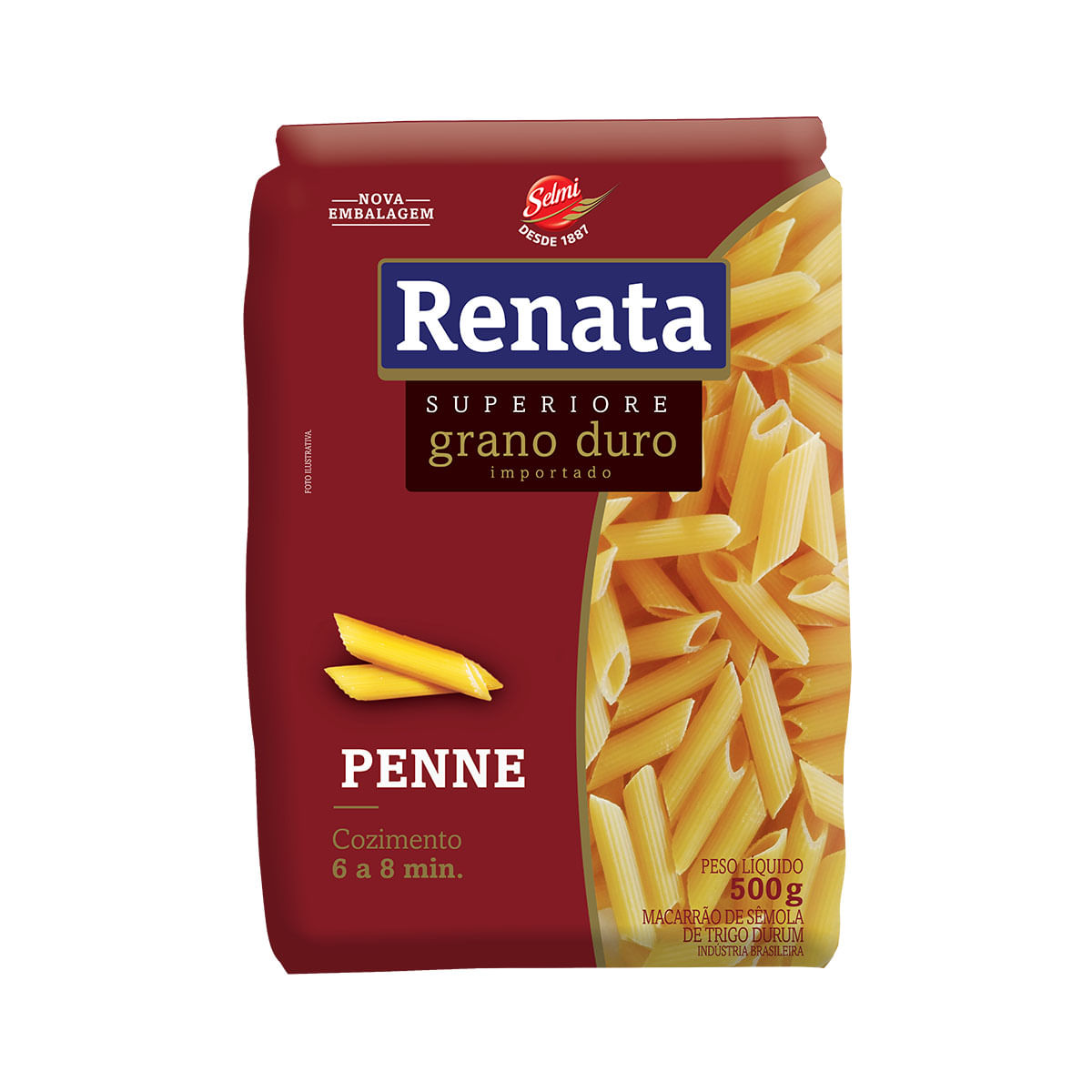 Encontraproduto.com.br - Macarrão Grano Duro Renata Penne Pacote com 500g