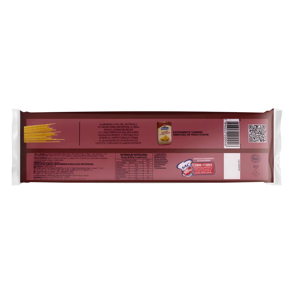 Encontraproduto.com.br - Macarrão Grano Duro Renata Spaghetti Pacote com 500g
