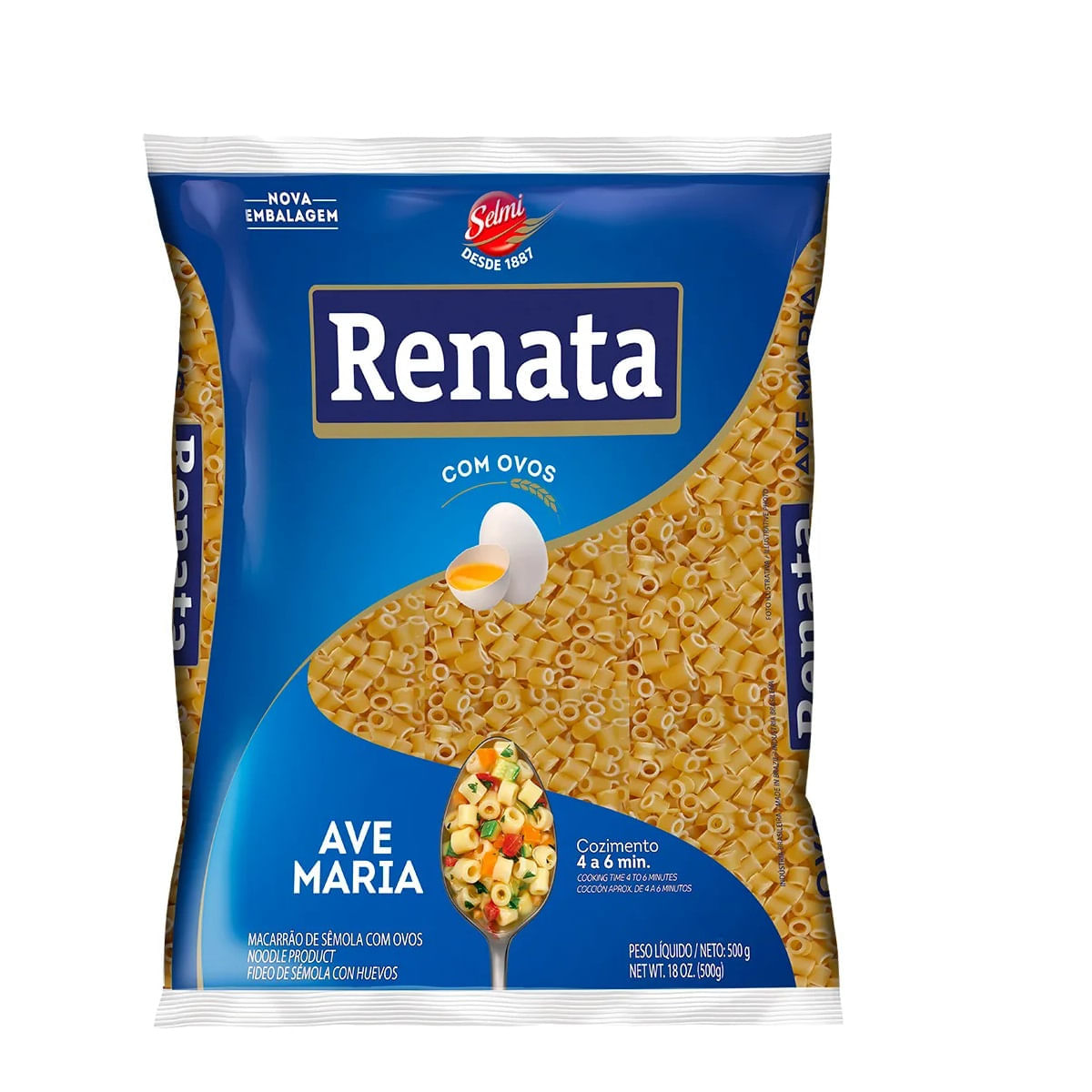 Encontraproduto.com.br - Macarrão Ave Maria Renata com Ovos 500g