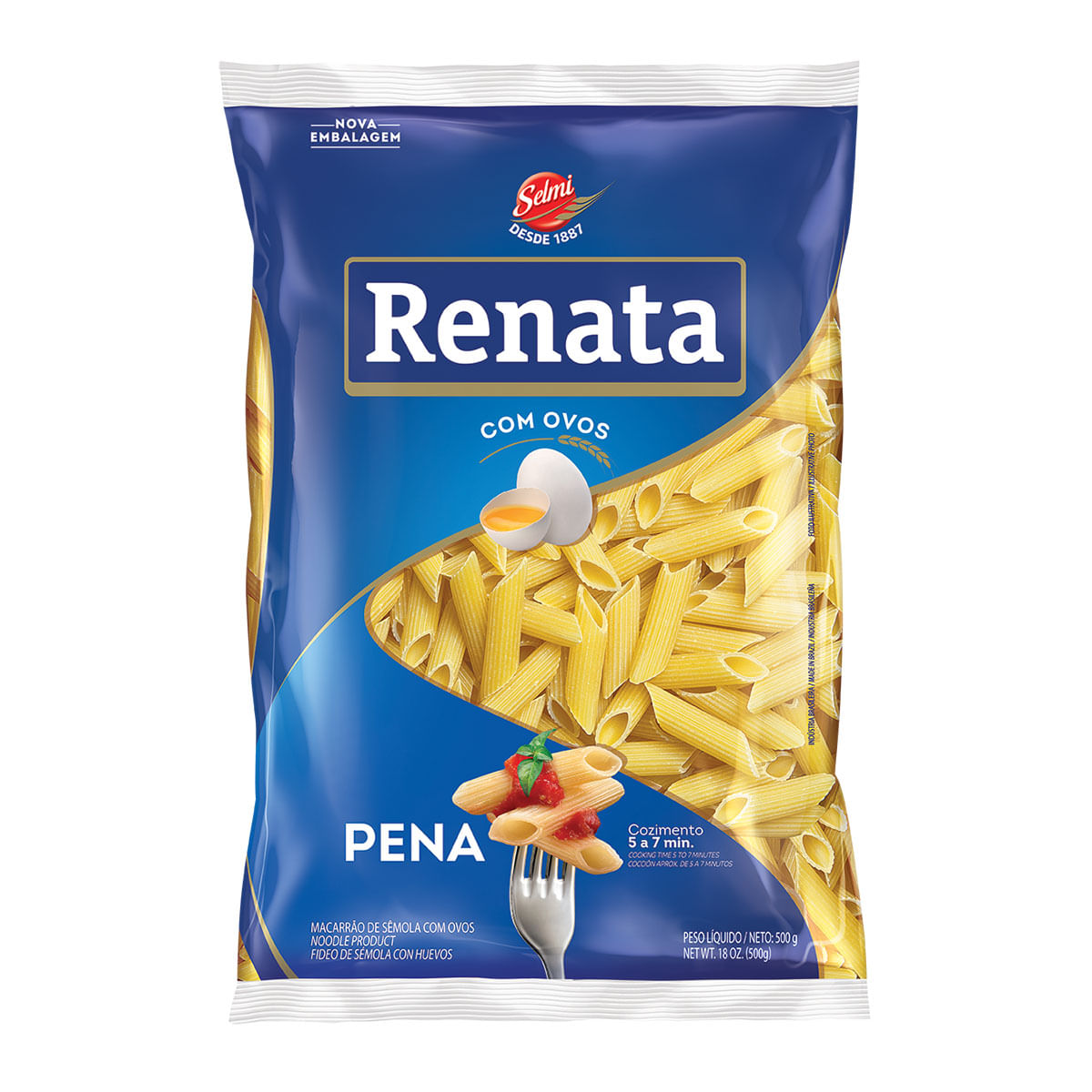 Encontraproduto.com.br - Macarrão com Ovos Renata Pena Pacote com 500g
