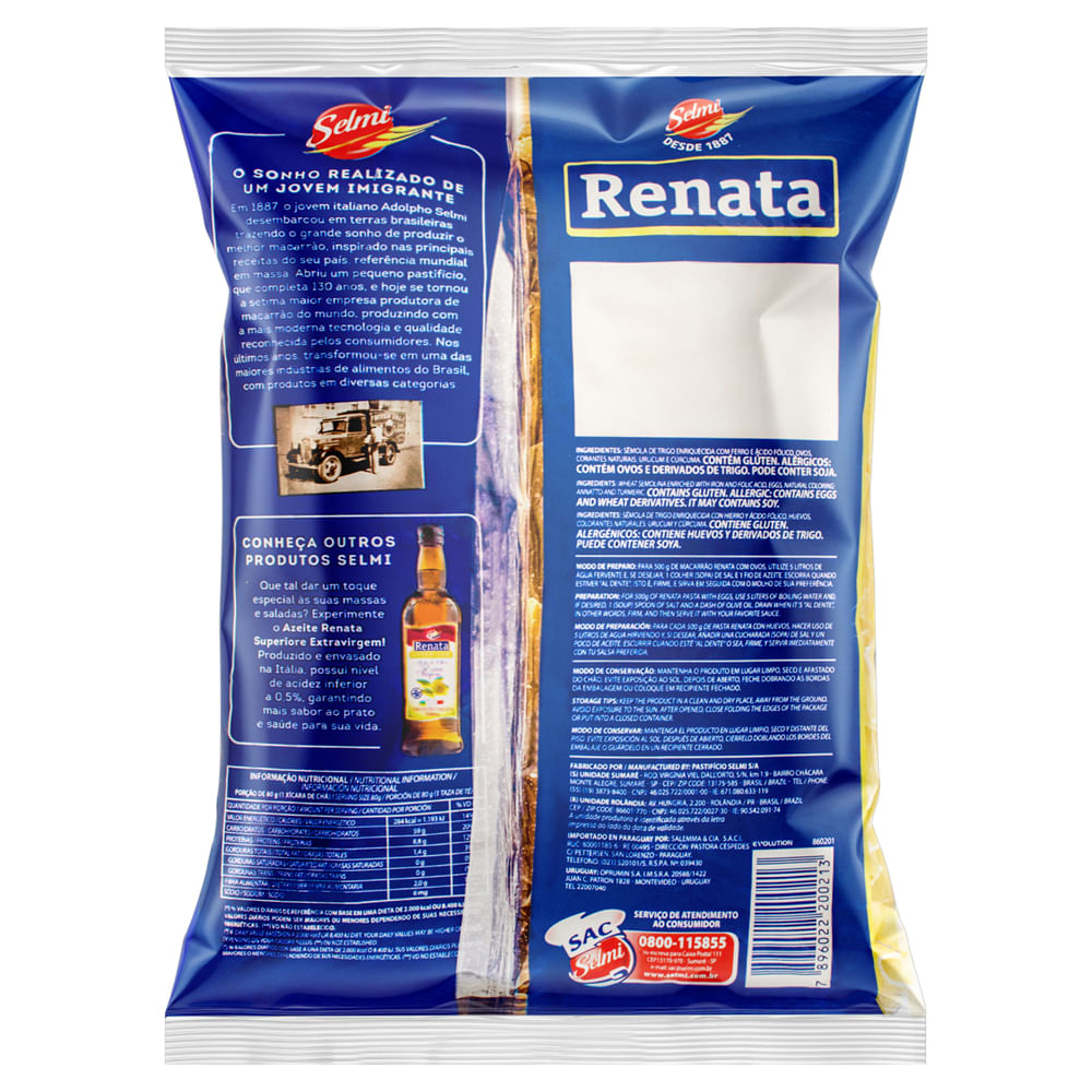 Encontraproduto.com.br - Macarrão com Ovos Renata Pena Pacote com 500g