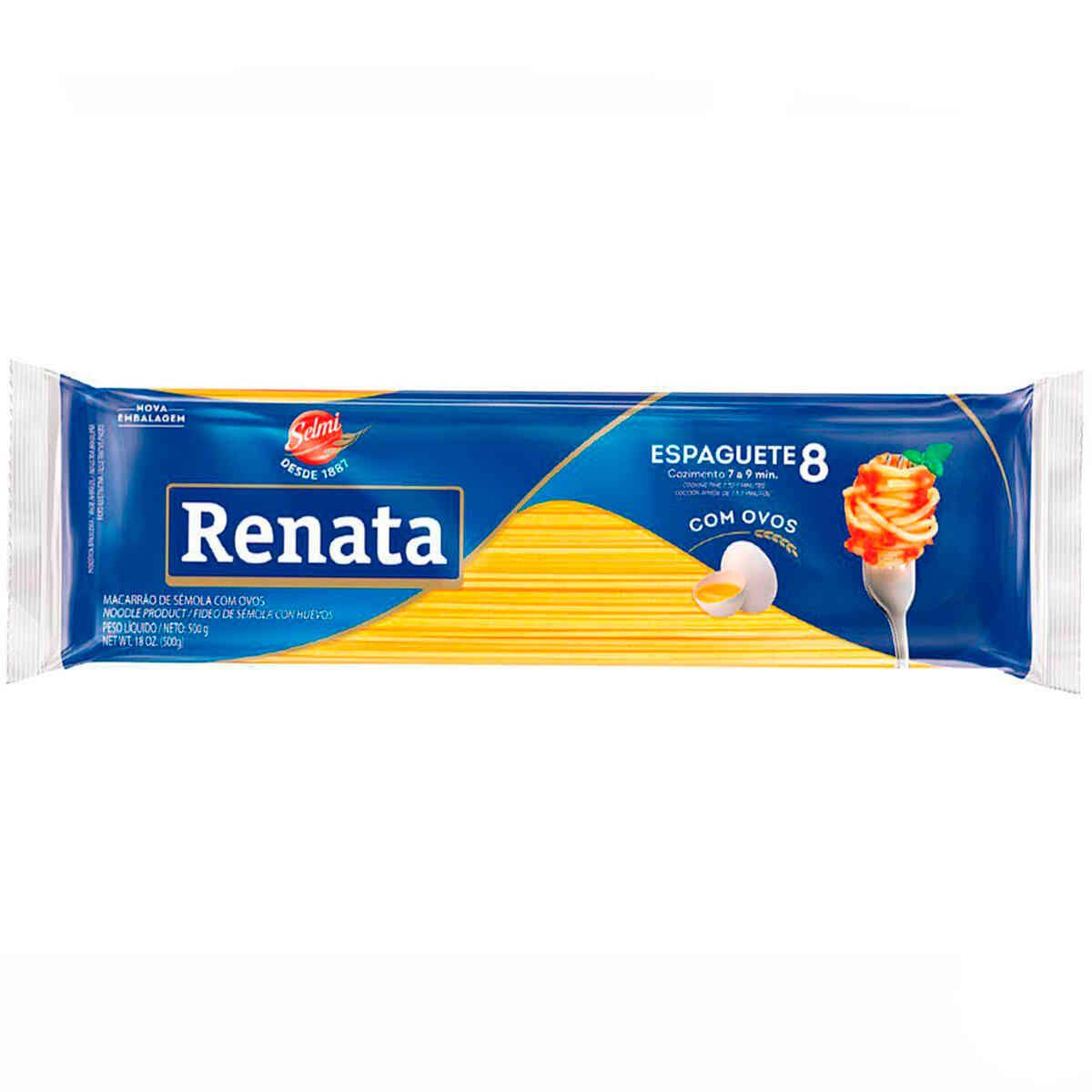Macarrão com Ovos Renata Espaguete Pacote com 500g