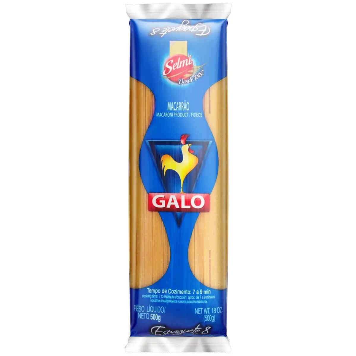 Encontraproduto.com.br - MACARRÃO ESPAGUETE 8 SEMOLADO GALO 500G