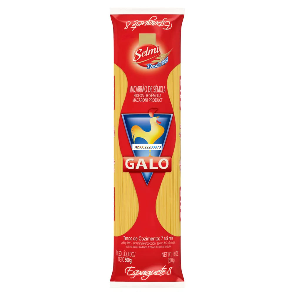 Encontraproduto.com.br - MACARRÃO ESPAGUETE 8 SEMOLADO GALO 500G