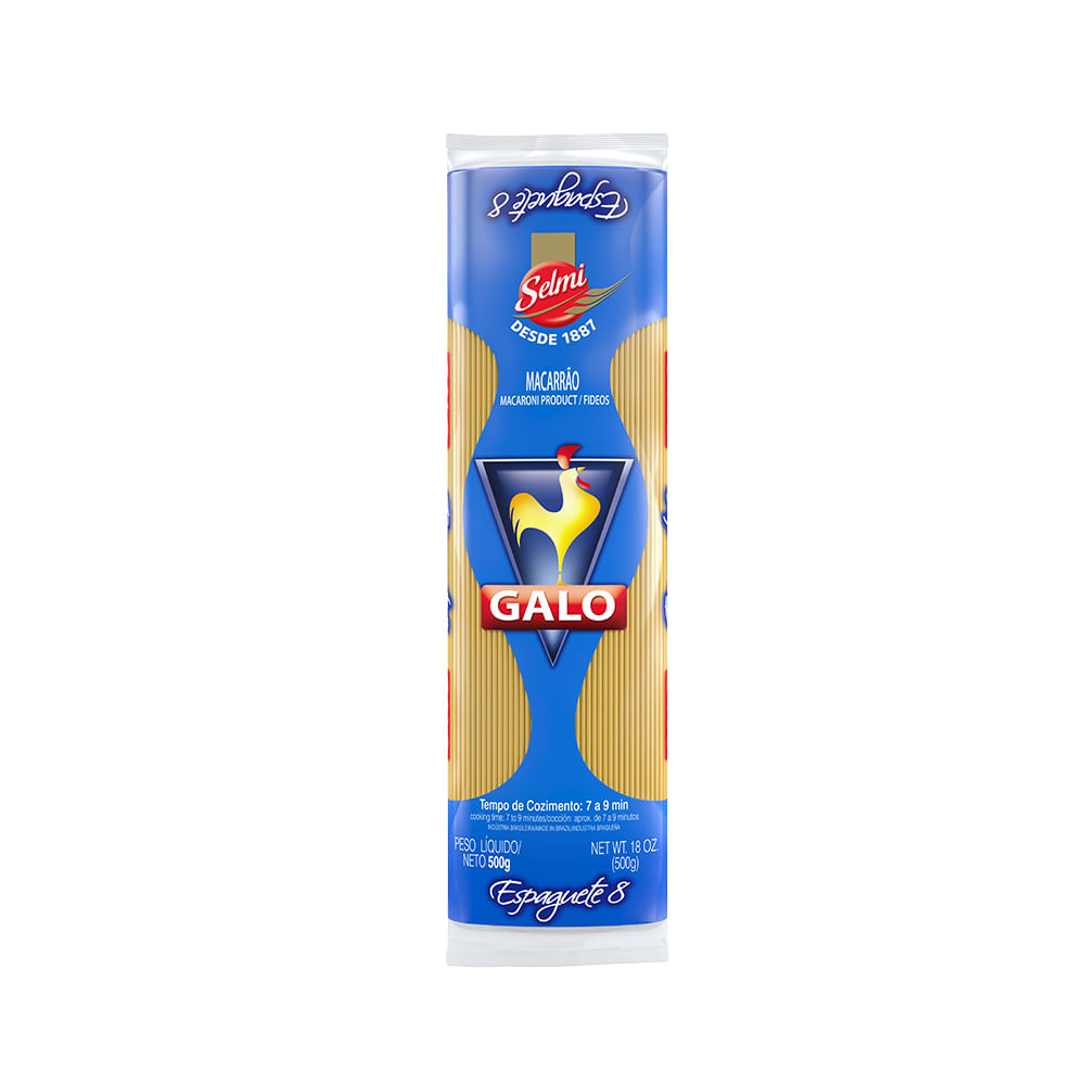Encontraproduto.com.br - MACARRÃO ESPAGUETE 8 SEMOLADO GALO 500G