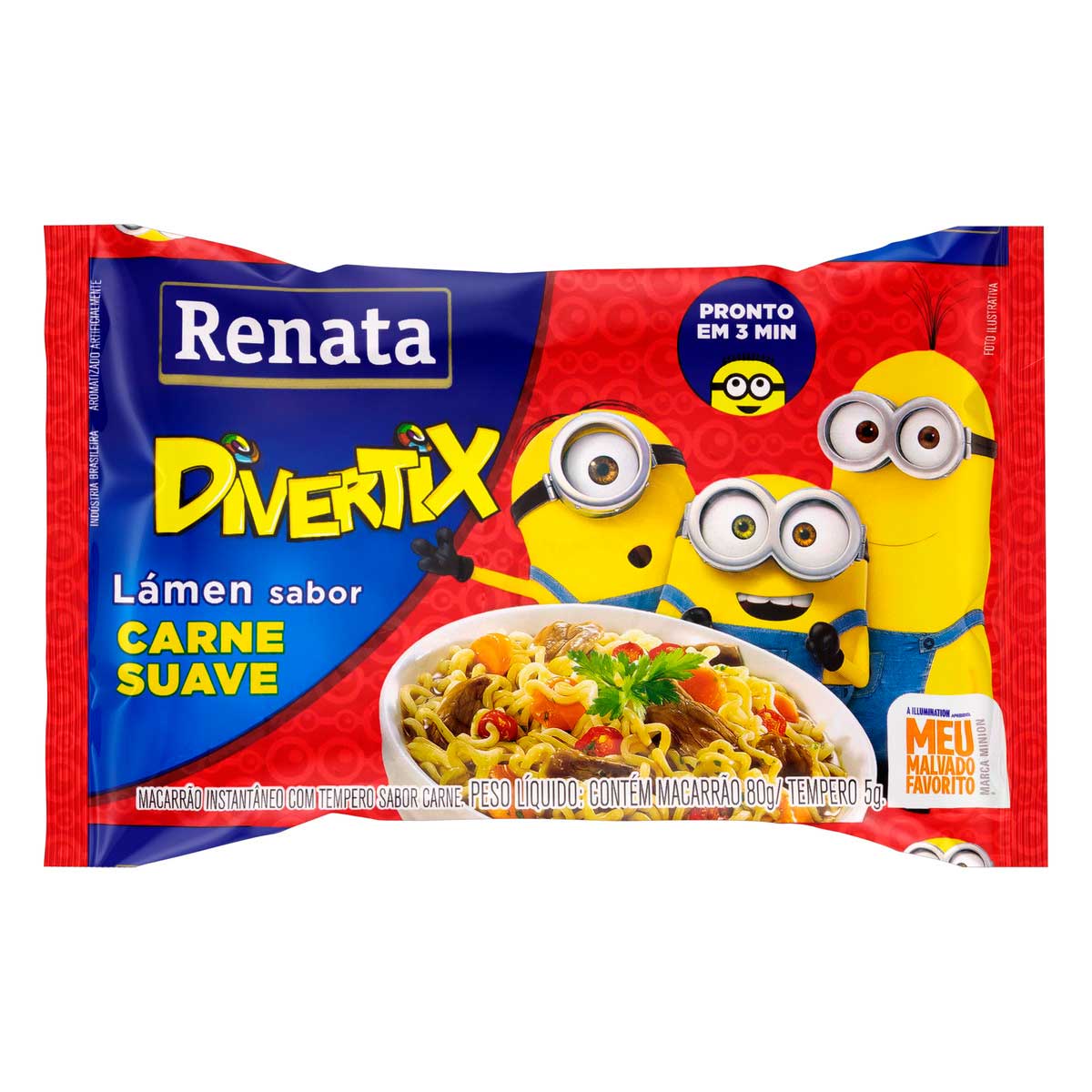 Macarrão Instantâneo RENATA Divertix Carne Suave 85g