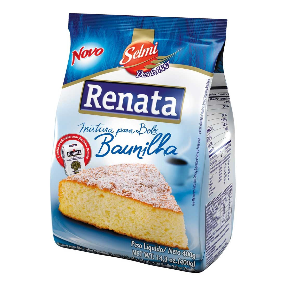 Mistura para Bolo Baunilha Renata Pacote 400g