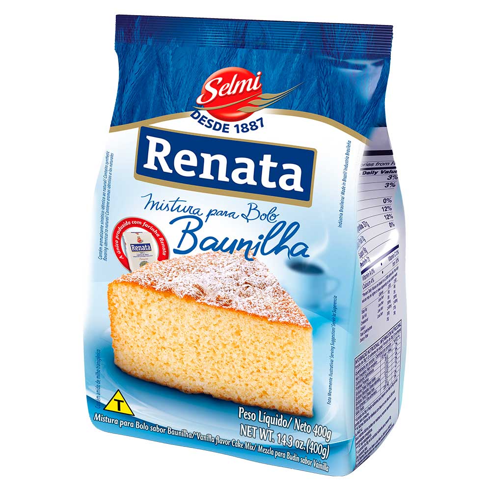 Encontraproduto.com.br - Mistura para Bolo Baunilha Renata Pacote 400g