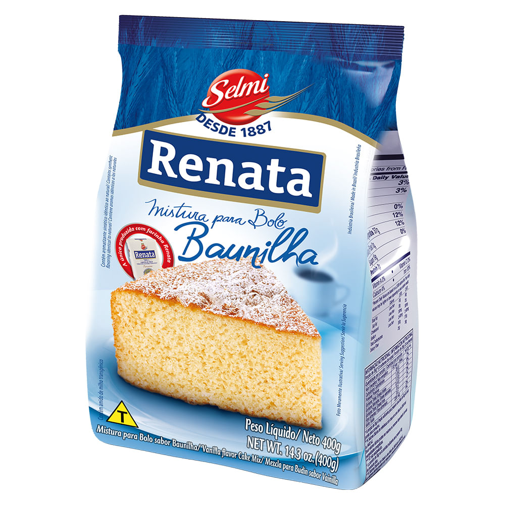 Encontraproduto.com.br - Mistura para Bolo Baunilha Renata Pacote 400g