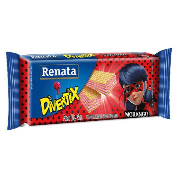 Encontraproduto.com.br - Bisc.Renata 27g Wafer Morango