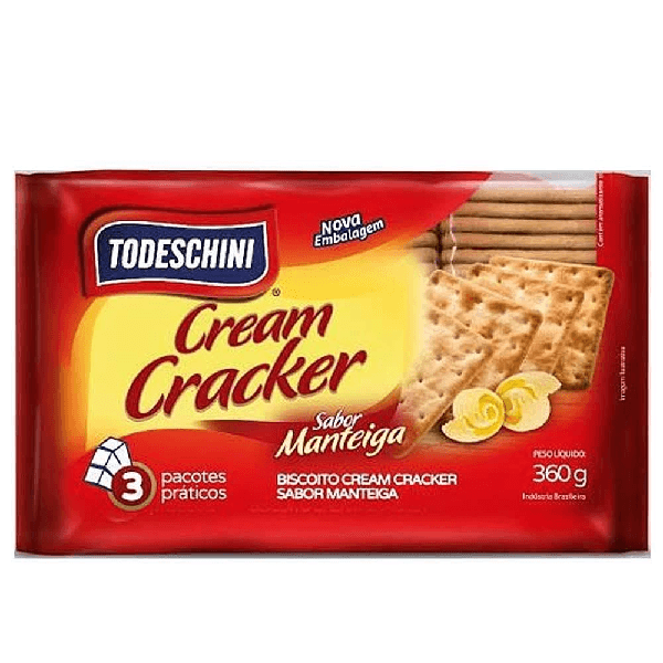 Encontraproduto.com.br - BISCOITO TODESCHINI 360G CREAM CRACKER MANTEIG