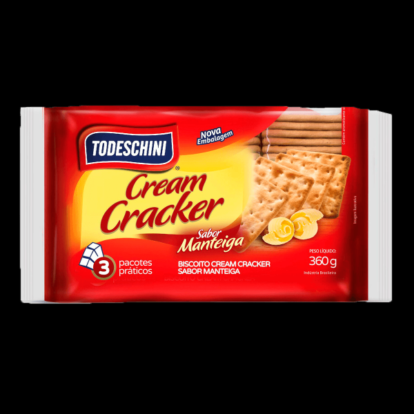 Encontraproduto.com.br - BISCOITO TODESCHINI 360G CREAM CRACKER MANTEIG
