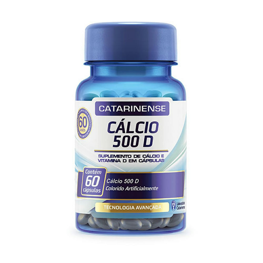 CALCIO 500MG C/60 CAPS CATARINENSE