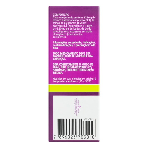 Encontraproduto.com.br - Alcachofrax Catarinense 335mg Com 100 Comprimidos