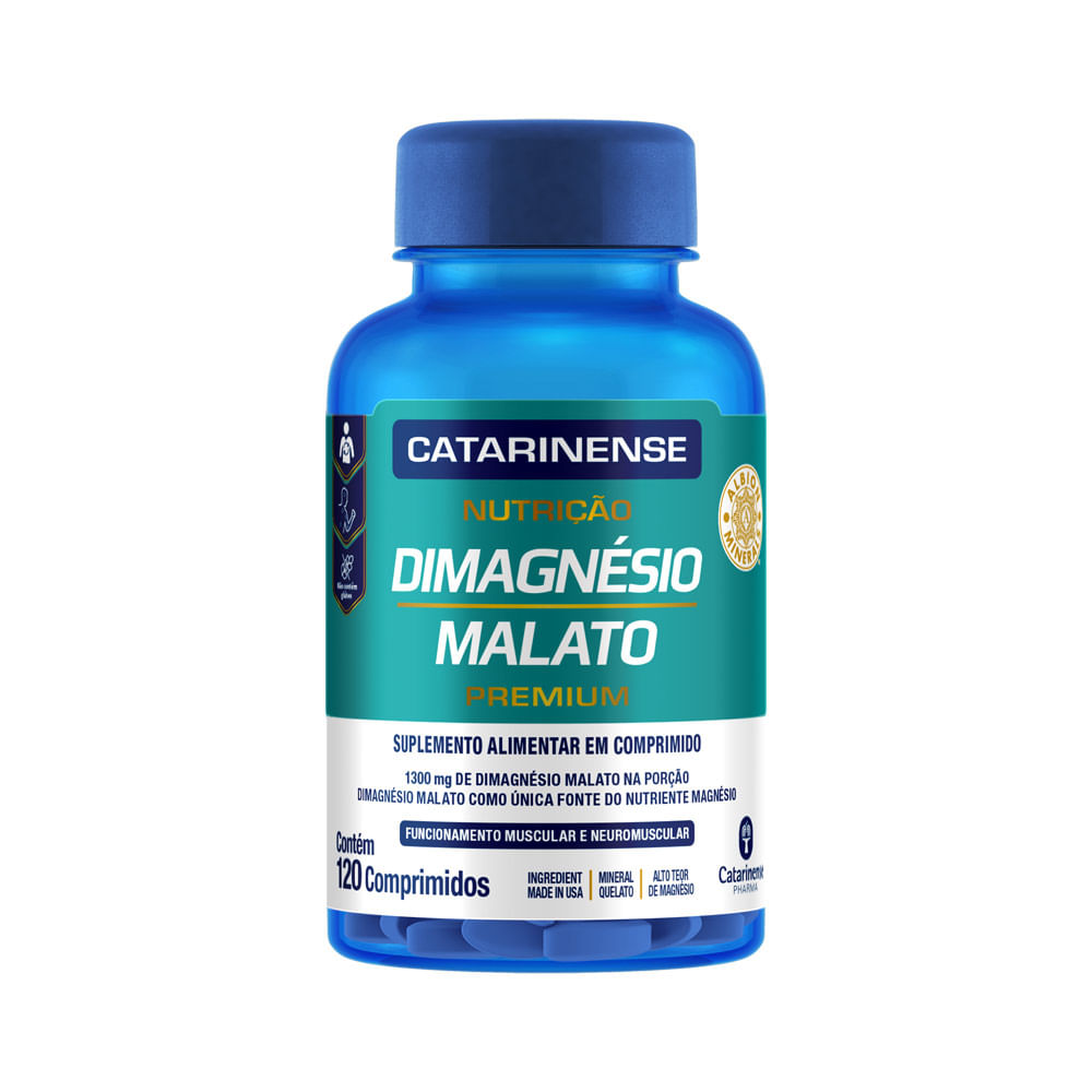 Encontraproduto.com.br - Suplemento Alimentar Dimagnesio Malato 1300mg Catarinense Com 120  Capsulas