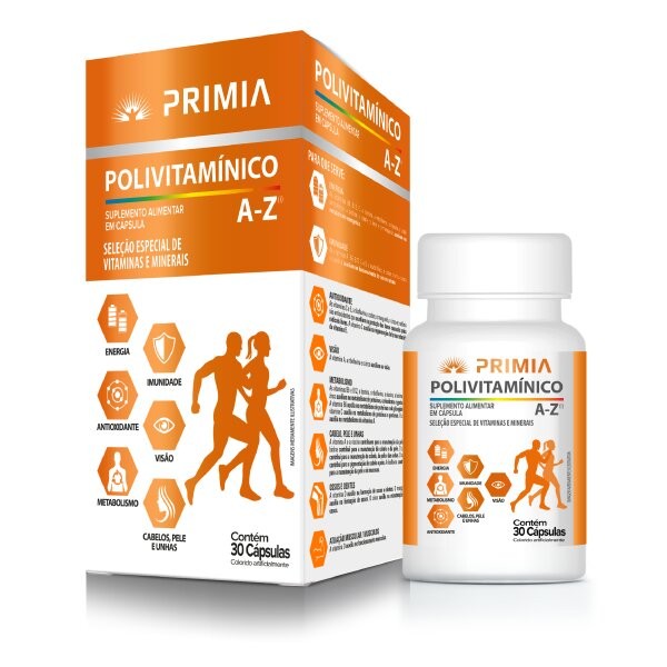 Encontraproduto.com.br - Primia Polivitamínico A-Z 30 Cápsulas