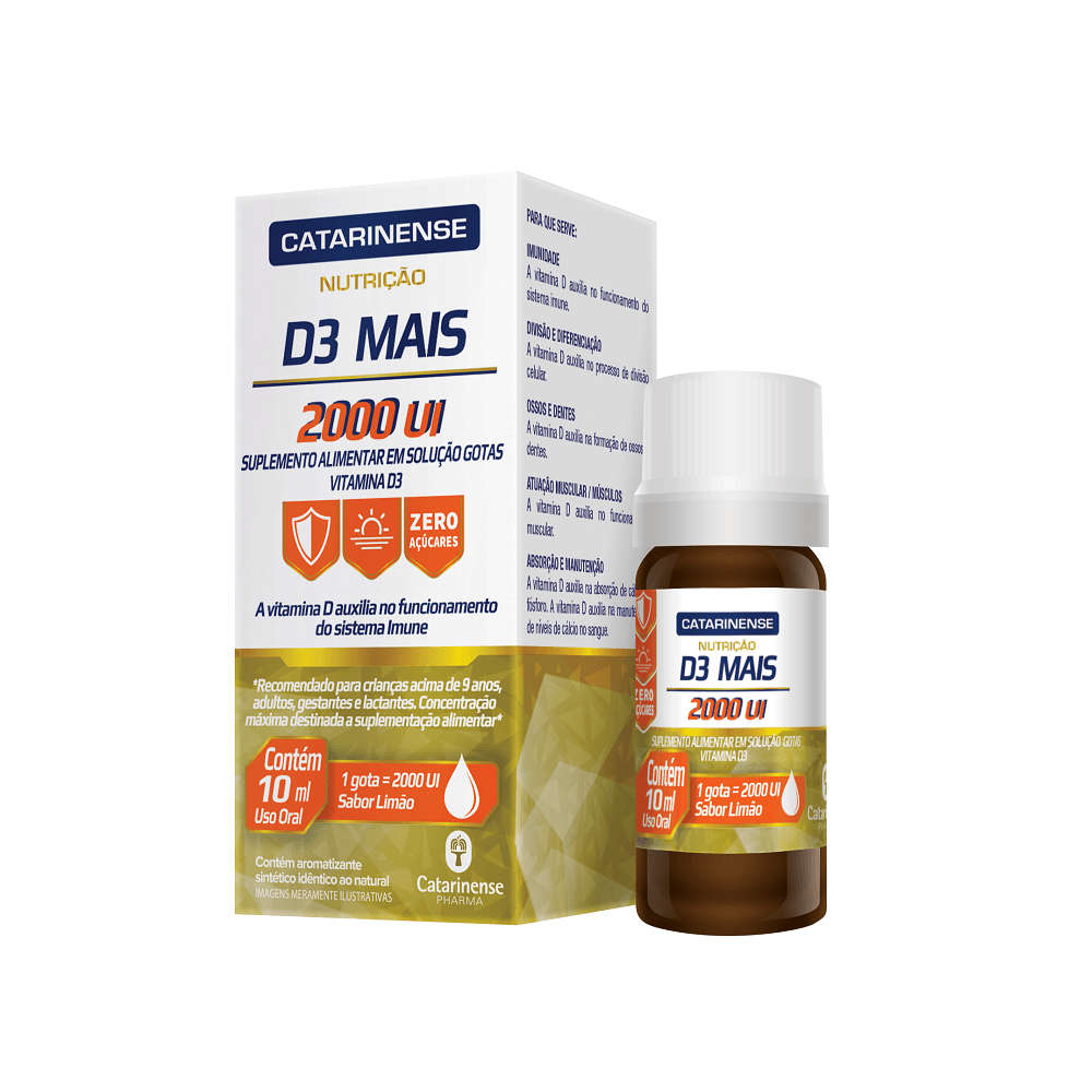 D3 Mais Catarinense 10ml 2000ui/gota Limao