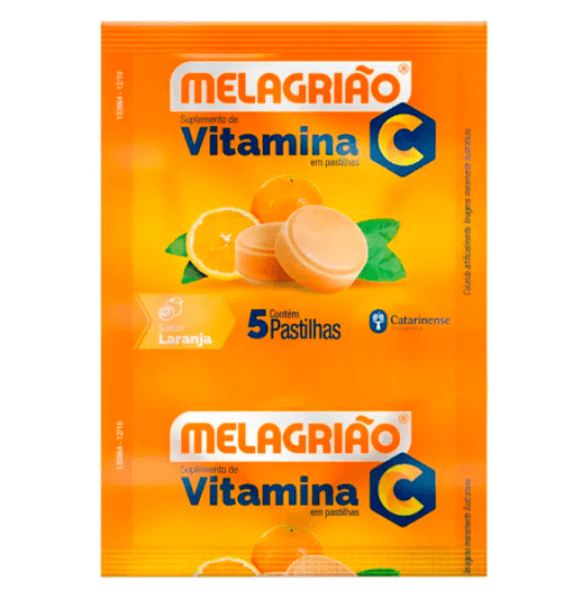 Melagrião Sabor Laranja 5 pastilhas com Açucar
