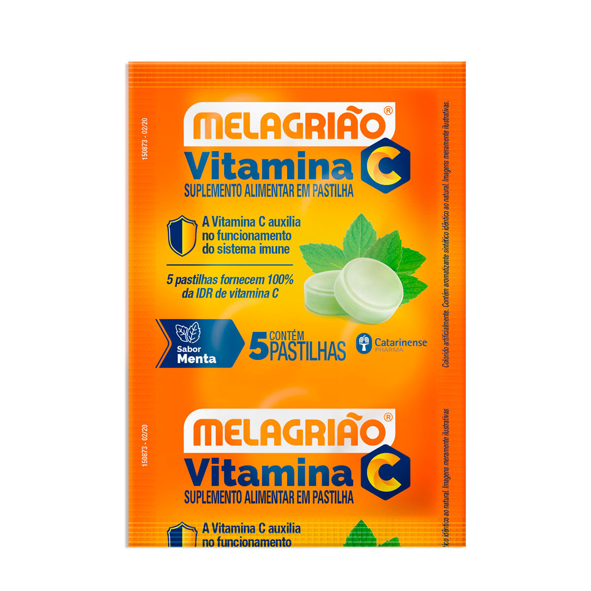 Encontraproduto.com.br - Melagrião Sabor Menta 5 pastilhas com Açucar